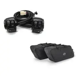 Set: Lenkerschalter passend für Harley Davidson Road King 96-13 Lenkerarmatur schwarz Craftride + Koffer Innentaschen passend für Harley Davidson Road King 94-23 Craftride BG1 Paar Sichere Zahlung