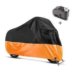 Abdeckplane XXXL + Alarm Bremsscheibenschloss orange passend für Suzuki Intruder M 1800 R / R2 Tourtecs Schnäppchen