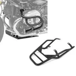 Highlight Set: Sturzbügel Set passend für BMW R NineT 14-23 mit Motorschutz Motoguard S-Z2 + Gepäckträger passend für BMW R NineT / Pure 14-23 Gepäckbrücke Craftride GT1