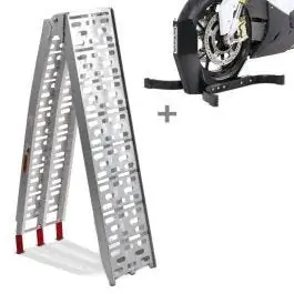 Auffahrrampe + Motorradwippe CP1 passend für Aprilia Shiver 900 Markenprodukt