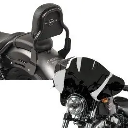 Set: Sissy Bar XS3 passend für Honda Rebel 500 CMX 17-25 schwarz Craftride + Windschild Batwing passend für Honda Rebel 500 CMX 17-25 Craftride inkl. Haltesatz dunkel getönt Super-Preis