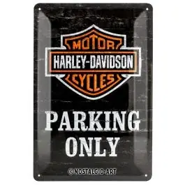 Echt CZ-Cado Harley-Davidson Parking Only Metallschild 30×40 cm