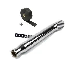 Set TO5 Endschalldämpfer Turn Out und Hitzeschutzband passend für Yamaha XV 950/ R/ Racer Craftride Kostenloser Versand