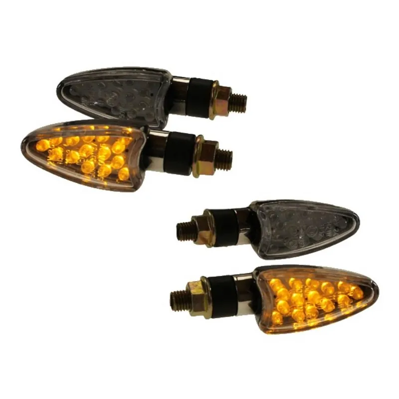 Motorrad LED Blinker Leo kurz chrom klar 4-er Set Wochenendangebot