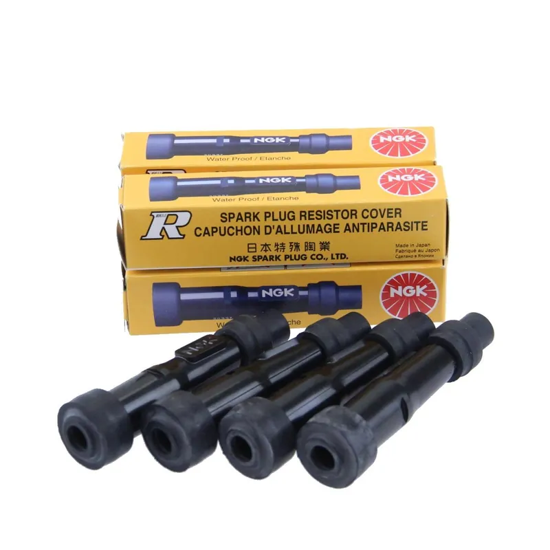 NGK Zündkerzenstecker 4-er Set SD05F 5kOhm entstört gerade für Moped & Motorrad Solange Der Vorrat Reicht