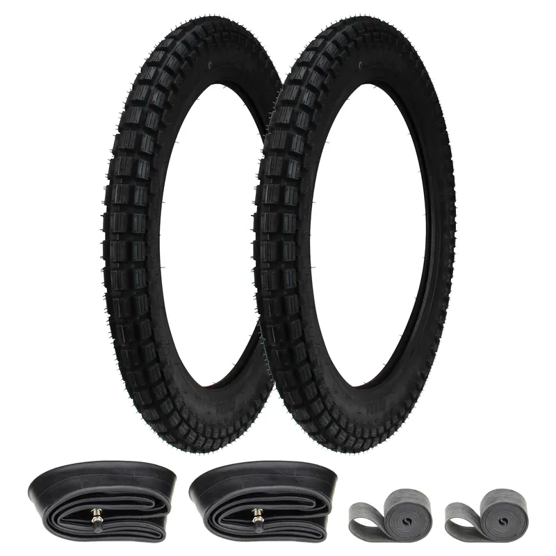 Garantierte Lieferung 2x Kenda K252 Reifen 2.75-17 41P TT + Schlauch + Felgenband – Passend für Moped, Roller & Leichtkraftrad
