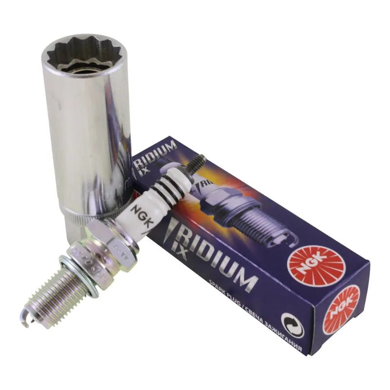 Zündkerze NGK DPR8EIX-9 IRIDIUM mit Zündkerzenschlüssel Steck Nuss magnetisch Kracherpreis