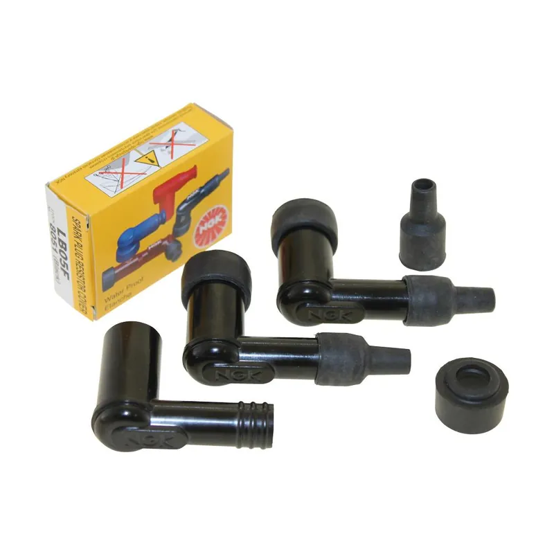 3x Zündkerzenstecker Set NGK LB05F für Motorräder, Roller, Moped und Mofa Neu