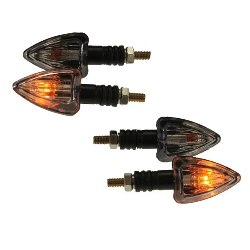 4x Motorrad Mini Blinker Lennon schwarz klar E-geprüft Beliebt