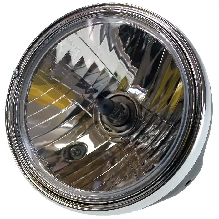 Super-Preis Motorrad Scheinwerfer Cafe Racer rund E-Nummer 190x150mm