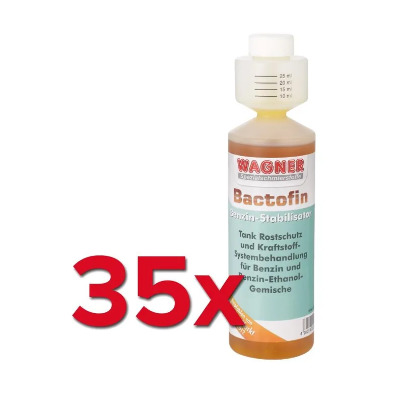 Neuheit 35x100 ml Wagner Bactofin Benzinstabilisator Tankrostschutz für 2- und 4-Takter
