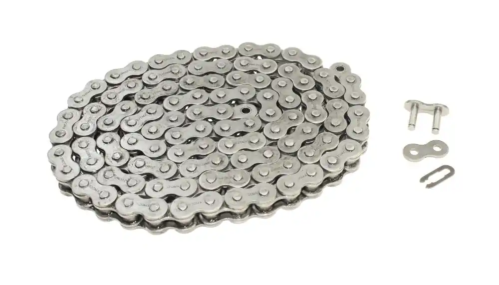 Kette doppelt verstärkt 520er (5/8 x 1/4) Teilung 110 Glieder offen inkl. Clip Kettenschloss Garantierte Lieferung