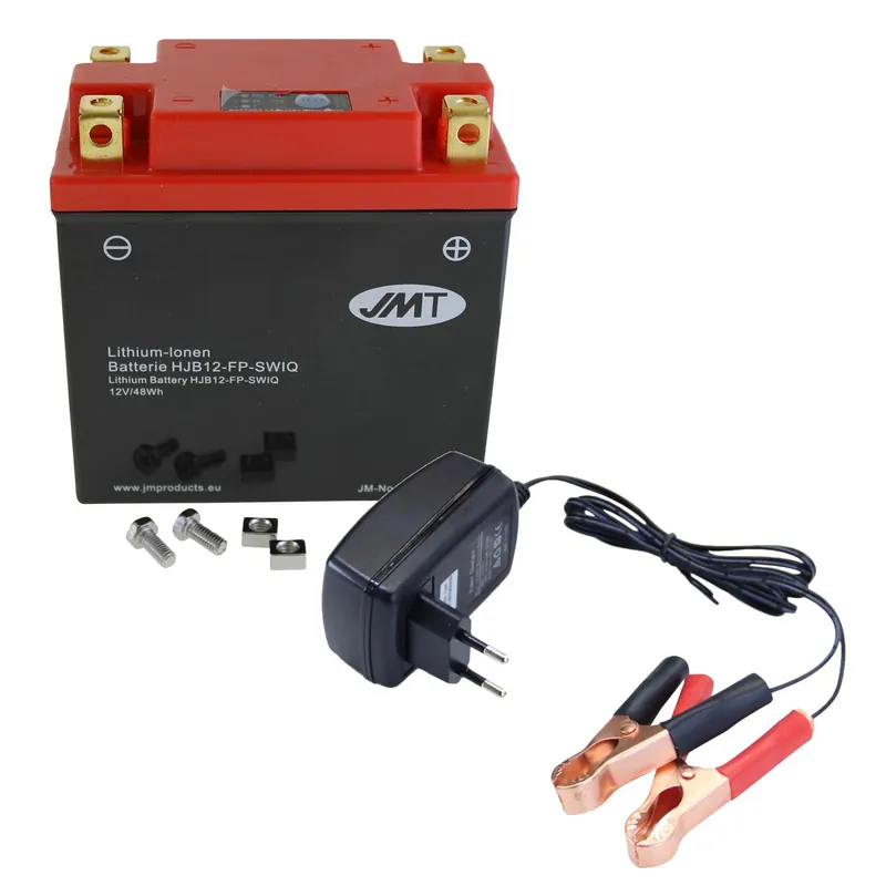 Beliebt Lithium-Ionen-Batterie JMT HJB12-FP, 12 V 4 Ah, universal 4 Kontakte, DIN 51112 + Ladegerät