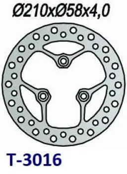 Echt Bremsscheibe D=210/58mm, vorne, Kymco Super 9
