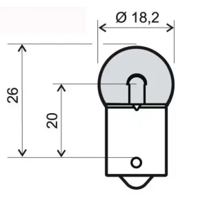 Top-Seller Žárovka RMS 12V 10W, R10 BA15S bílá