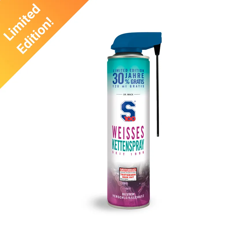 S100 Weißes Kettenspray Jubiläumsedition Rabatt
