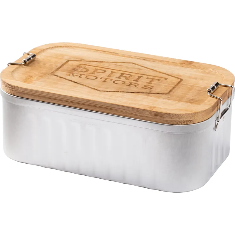 Sonderaktion Spirit Motors Lunchbox Metall mit Bambusdeckel