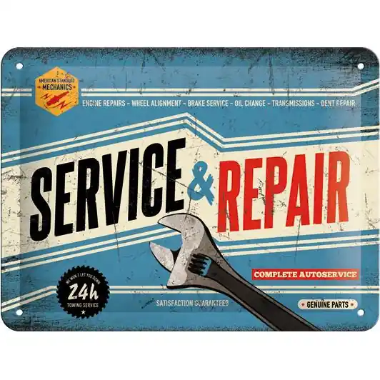Markenware Nostalgic-Art Blechschild 15 x 20 "Service & Repair"