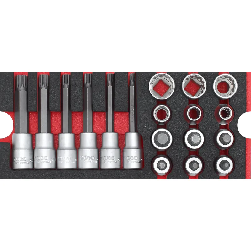 Schneller Versand WGB XZN Steckschlüsselsatz 1/2" rot 18-teilig