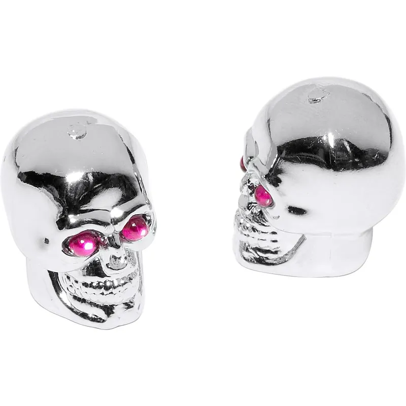 Preiswert Hashiru Reifen-Ventilkappenpaar Totenkopf chrom